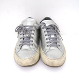 Woman by Common Projects Achilles Low Sneakers Silver Metallic Leather Size 38-img_[image_position} from CelebrityOwned.com