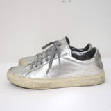 Woman by Common Projects Achilles Low Sneakers Silver Metallic Leather Size 38-img_[image_position} from CelebrityOwned.com