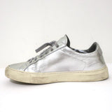 Woman by Common Projects Achilles Low Sneakers Silver Metallic Leather Size 38-img_[image_position} from CelebrityOwned.com