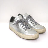 Woman by Common Projects Achilles Low Sneakers Silver Metallic Leather Size 38-img_[image_position} from CelebrityOwned.com
