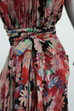 Wunderkind Dress Pleated Floral Print Chiffon Size 40 Sleeveless Tie-Waist available at CelebrityOwned.com img_10
