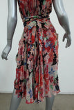 Wunderkind Dress Pleated Floral Print Chiffon Size 40 Sleeveless Tie-Waist available at CelebrityOwned.com img_12