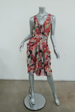 Wunderkind Dress Pleated Floral Print Chiffon Size 40 Sleeveless Tie-Waist available at CelebrityOwned.com img_1
