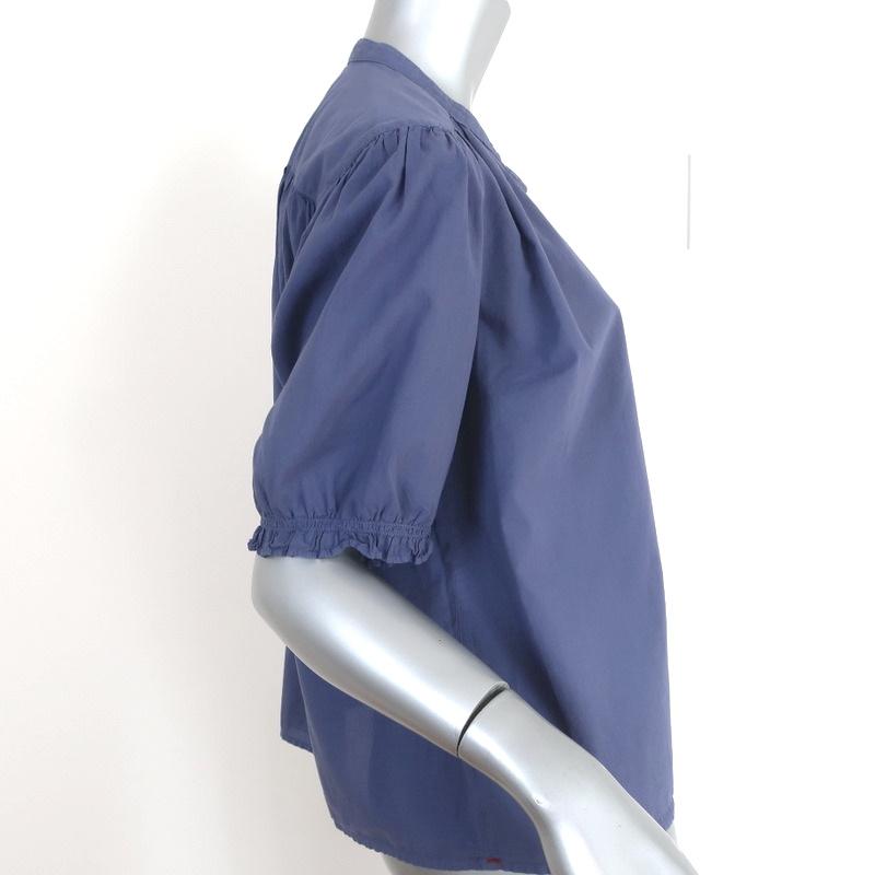 XIRENA Short Sleeve Shirt Eden Blue Cotton Size Small Button-Down Top-img_[image_position} from CelebrityOwned.com