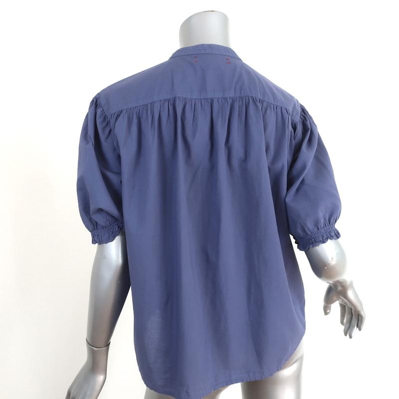 XIRENA Short Sleeve Shirt Eden Blue Cotton Size Small Button-Down Top-img_[image_position} from CelebrityOwned.com