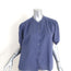 XIRENA Short Sleeve Shirt Eden Blue Cotton Size Small Button-Down Top