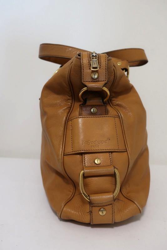 Yves Saint Laurent Muse Messenger Bag Camel Leather Large Tote Shoulder Bag