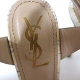 Yves Saint Laurent Platform Sandals Gray Ring Lizard Size 36.5 Open Toe Heels available at CelebrityOwned.com img_9