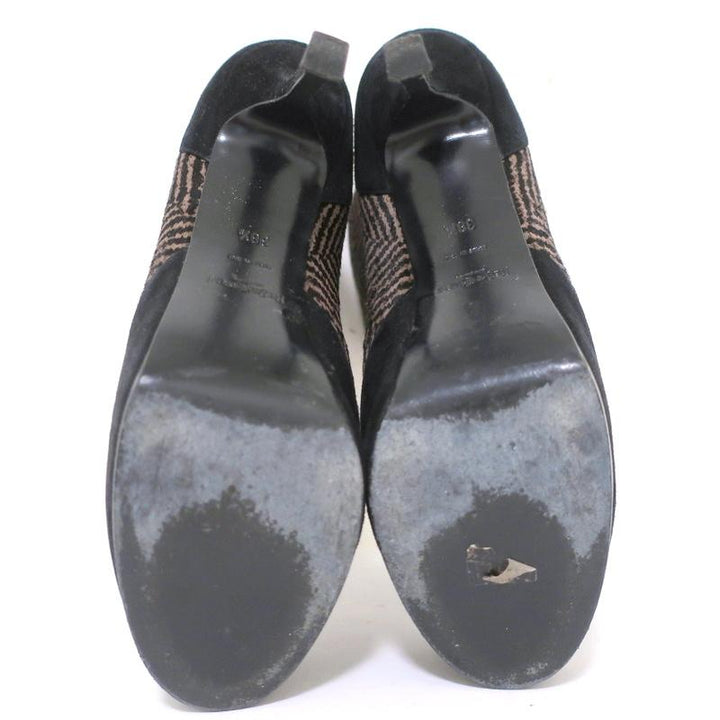 Yves Saint Laurent Tribtoo Ankle Boots Black Suede &amp; Printed Pony Hair Size 38.5 available at CelebrityOwned.com img_11