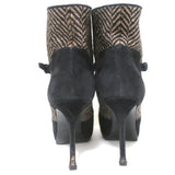 Yves Saint Laurent Tribtoo Ankle Boots Black Suede & Printed Pony Hair Size 38.5 available at CelebrityOwned.com img_7