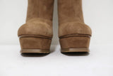 Yves Saint Laurent Tribute Knee High Boots Beige Suede Size 38 Platform Heel available at CelebrityOwned.com img_4