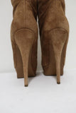 Yves Saint Laurent Tribute Knee High Boots Beige Suede Size 38 Platform Heel available at CelebrityOwned.com img_8