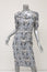 Zac Posen Dress Gray Damask Stretch Jacquard Size 4 Asymmetric-Neck Sheath NEW