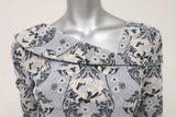 Zac Posen Dress Gray Damask Stretch Jacquard Size 4 Asymmetric-Neck Sheath NEW available at CelebrityOwned.com img_3
