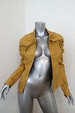Zac Posen Jacket Mustard Accordion Pleated Silk Twill Size 4 Evening Jacket available at CelebrityOwned.com img_2