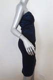 Zac Posen Strapless Dress Navy Satin-Trim Bonded Jersey Size 6 available at CelebrityOwned.com img_2