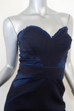 Zac Posen Strapless Dress Navy Satin-Trim Bonded Jersey Size 6 available at CelebrityOwned.com img_3