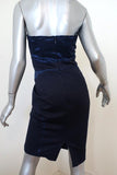 Zac Posen Strapless Dress Navy Satin-Trim Bonded Jersey Size 6 available at CelebrityOwned.com img_5