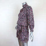 Zadig & Voltaire Dress Rivali White/Pink Leopard Print Size Small Mock Neck Mini available at CelebrityOwned.com img_2