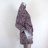 Zadig & Voltaire Dress Rivali White/Pink Leopard Print Size Small Mock Neck Mini available at CelebrityOwned.com img_4