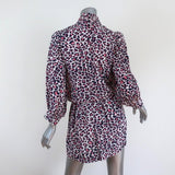 Zadig & Voltaire Dress Rivali White/Pink Leopard Print Size Small Mock Neck Mini available at CelebrityOwned.com img_5