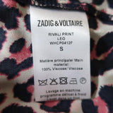 Zadig & Voltaire Dress Rivali White/Pink Leopard Print Size Small Mock Neck Mini available at CelebrityOwned.com img_8
