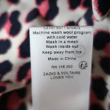 Zadig & Voltaire Dress Rivali White/Pink Leopard Print Size Small Mock Neck Mini available at CelebrityOwned.com img_9