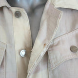 Zadig & Voltaire Jacket Kimi Ivory/Light Pink Camouflage Denim Size Small available at CelebrityOwned.com img_2