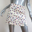 Zara Mini Skirt Ivory Floral Print Linen-Blend Size Small NEW
