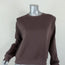 Zara Shoulder Pad Sweatshirt Brown Size Medium Crewneck Pullover NEW