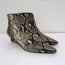 Zimmermann Ankle Boots Snake-Embossed Leather Size 38 Kitten Heel Booties