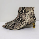 Zimmermann Ankle Boots Snake-Embossed Leather Size 38 Kitten Heel Booties available at CelebrityOwned.com img_6