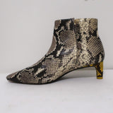 Zimmermann Ankle Boots Snake-Embossed Leather Size 38 Kitten Heel Booties available at CelebrityOwned.com img_7