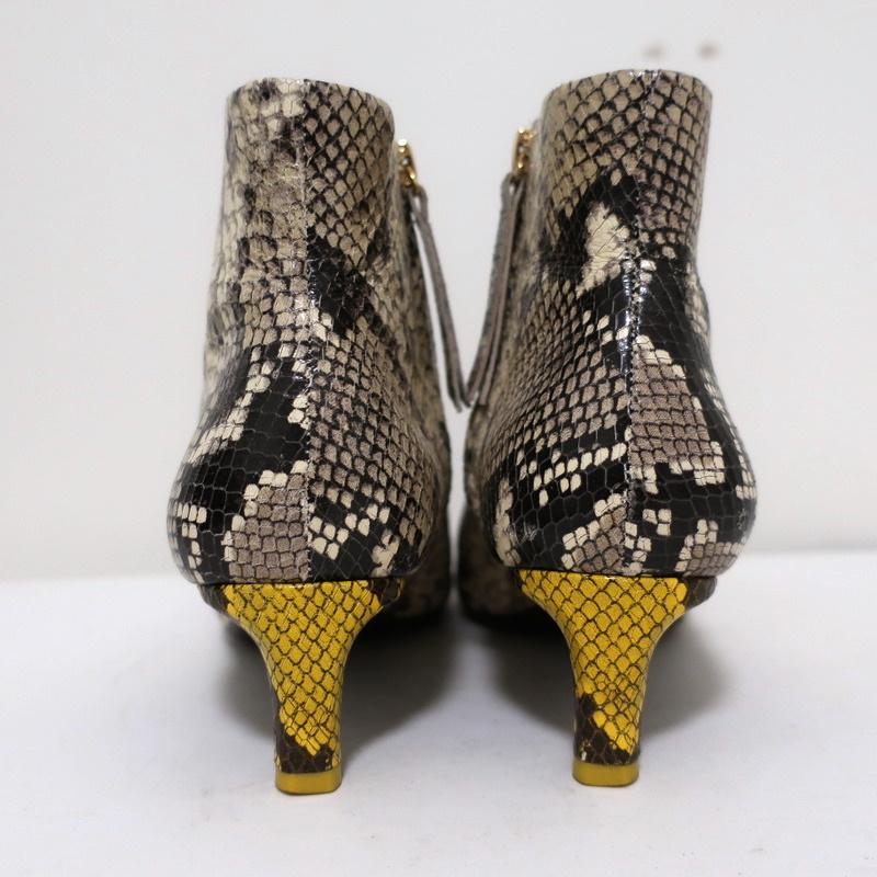 Zimmermann Ankle Boots Snake-Embossed Leather Size 38 Kitten Heel Booties available at CelebrityOwned.com img_8
