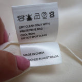 Zimmermann Button Down Blouse Cream Silk Size 1 Long Sleeve Top available at CelebrityOwned.com img_9