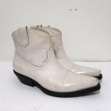 Zimmermann Cowboy Boots Cream Studded Leather Size 38 Western Ankle Boots available at CelebrityOwned.com img_2