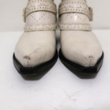 Zimmermann Cowboy Boots Cream Studded Leather Size 38 Western Ankle Boots available at CelebrityOwned.com img_5