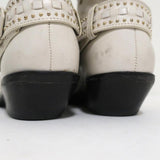 Zimmermann Cowboy Boots Cream Studded Leather Size 38 Western Ankle Boots available at CelebrityOwned.com img_9