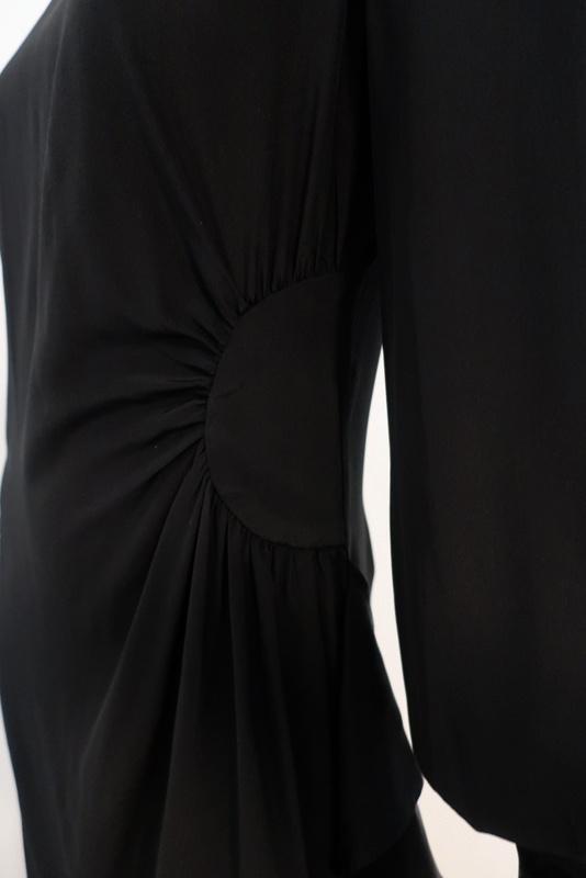 Zimmermann Dress Black Silk Size 1 Long Sleeve Ruffled-Side available at CelebrityOwned.com img_4