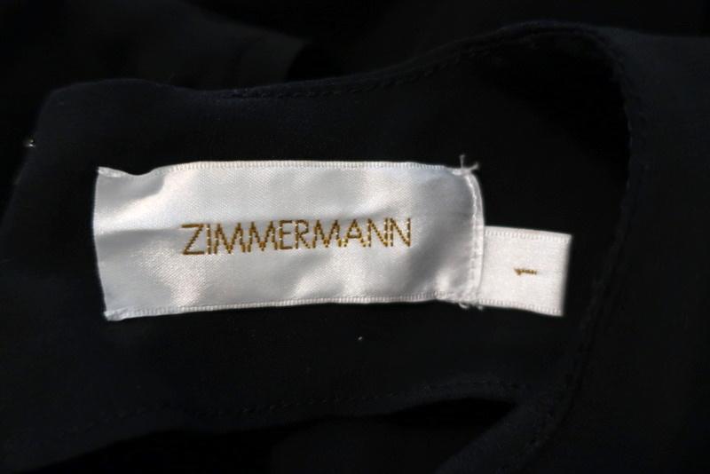 Zimmermann Dress Black Silk Size 1 Long Sleeve Ruffled-Side available at CelebrityOwned.com img_5
