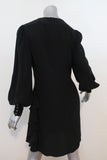 Zimmermann Dress Black Silk Size 1 Long Sleeve Ruffled-Side available at CelebrityOwned.com img_6