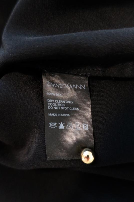 Zimmermann Dress Black Silk Size 1 Long Sleeve Ruffled-Side available at CelebrityOwned.com img_7