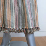 Zimmermann Juniper Rainbow Midi Dress Metallic-Striped Cotton Size 0 NEW available at CelebrityOwned.com img_5