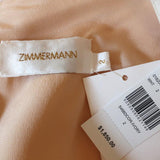 Zimmermann Mini Dress Corsage Linear Ivory Linen Size 2 Long Sleeve V-Neck NEW available at CelebrityOwned.com img_7