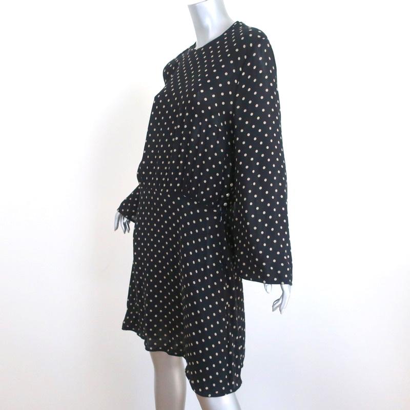 Zimmermann Mini Dress Mischief Black Polka Dot Crepe Size 3 Bell Sleeve-img_[image_position} from CelebrityOwned.com