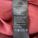 Zimmermann Mini Dress Unbridled Burgundy Draped Floral Print Stretch Silk Size 0 available at CelebrityOwned.com img_8