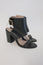 Zimmermann Sandals Hybrid Black Leather Size 39 Ankle Cuff Open Toe Heel