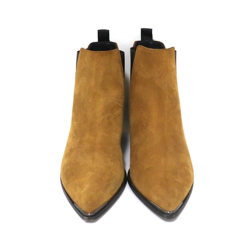 Acne Studios Ankle Boots Jensen Brown Suede Size 39 Pointed Toe Chelsea Booties - Celebrity Owned