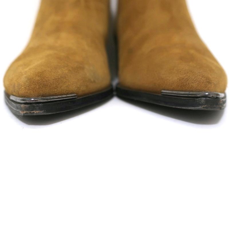 Acne Studios Ankle Boots Jensen Brown Suede Size 39 Pointed Toe Chelsea Booties - Celebrity Owned