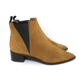 Acne Studios Ankle Boots Jensen Brown Suede Size 39 Pointed Toe Chelsea Booties - Celebrity Owned